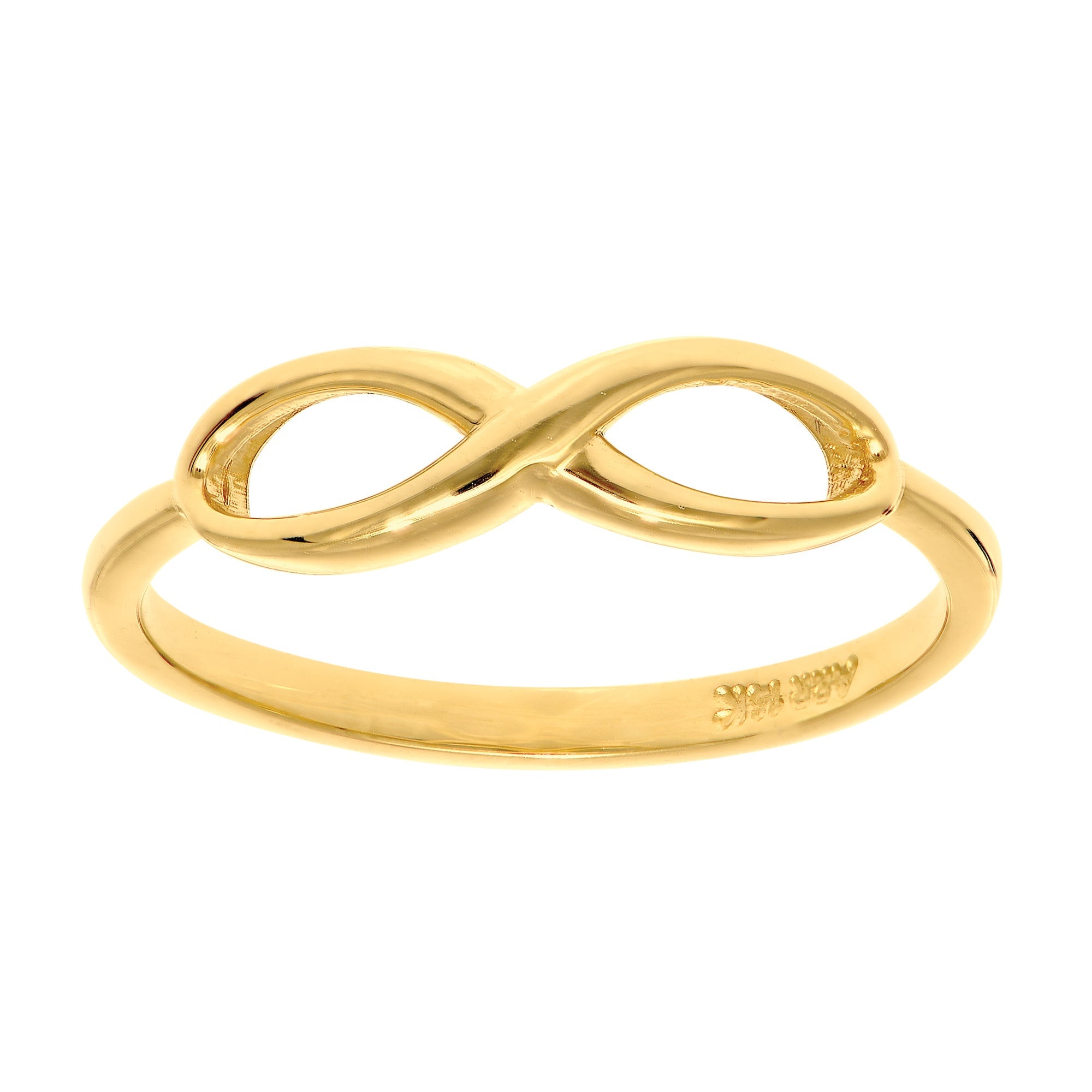 14K Yellow Gold Infinity Ring, Size 7 - JewelryAffairs