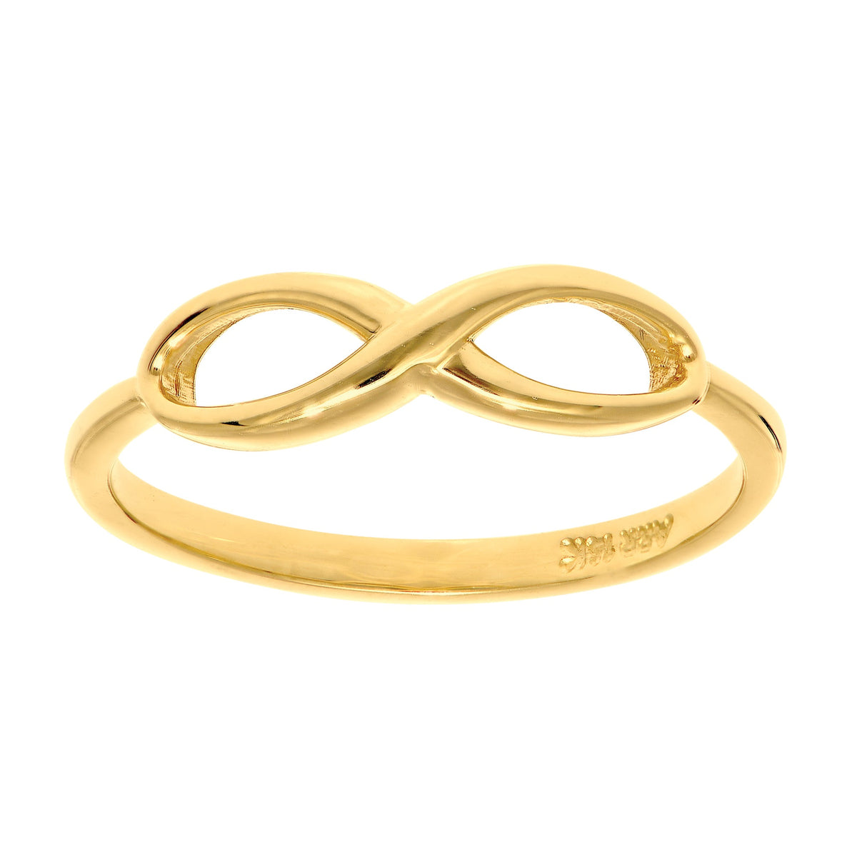 14K Yellow Gold Infinity Ring, Size 7 - JewelryAffairs
