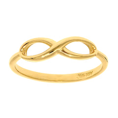 14K Yellow Gold Infinity Ring, Size 7 - JewelryAffairs