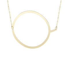 14k Yellow Gold Initial Letter Pendant Necklace, 18"