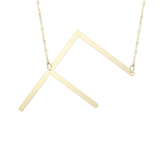 14k Yellow Gold Initial Letter Pendant Necklace, 18"