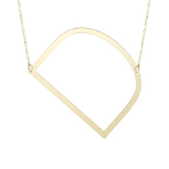 14k Yellow Gold Initial Letter Pendant Necklace, 18"