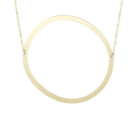 14k Yellow Gold Initial Letter Pendant Necklace, 18"