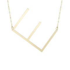14k Yellow Gold Initial Letter Pendant Necklace, 18"