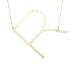 14k Yellow Gold Initial Letter Pendant Necklace, 18"