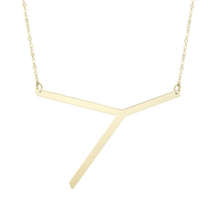 14k Yellow Gold Initial Letter Pendant Necklace, 18"