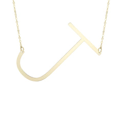 14k Yellow Gold Initial Letter Pendant Necklace, 18"