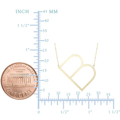 14k Yellow Gold Initial Letter Pendant Necklace, 18"