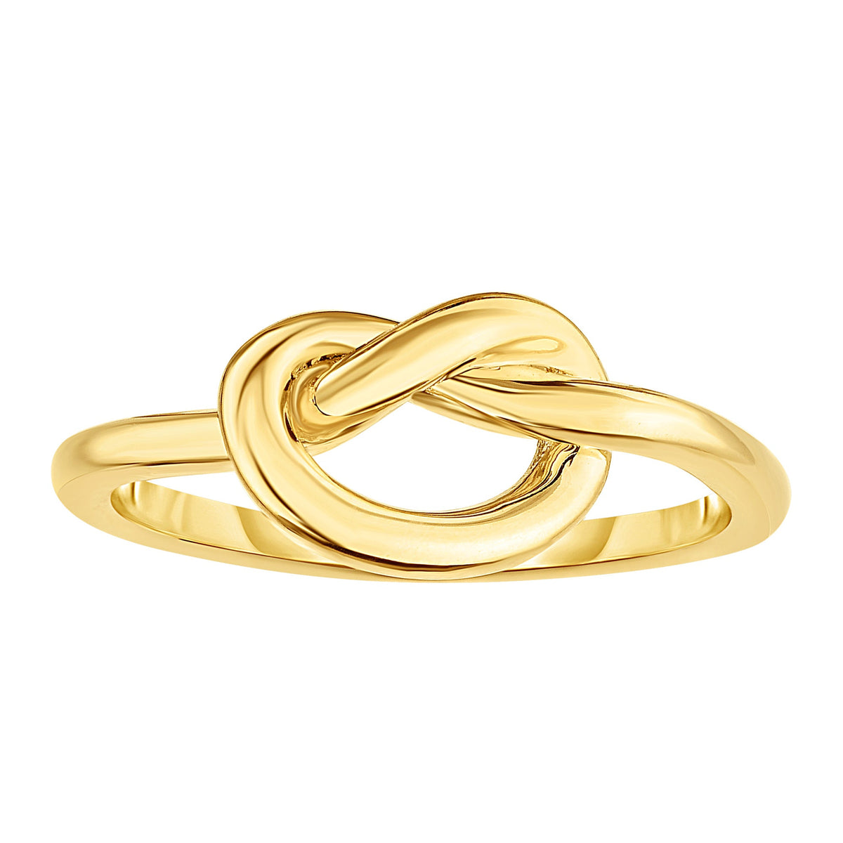 14K Yellow Gold Lovers Love Knot Pretzel Ring, Size 7 - JewelryAffairs