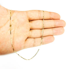 14k Yellow Gold Mariner Link Chain Necklace, 1.2mm - JewelryAffairs