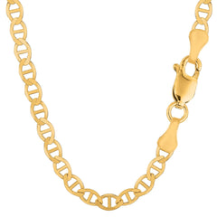 14k Yellow Gold Mariner Link Chain Necklace, 6.0 mm - JewelryAffairs