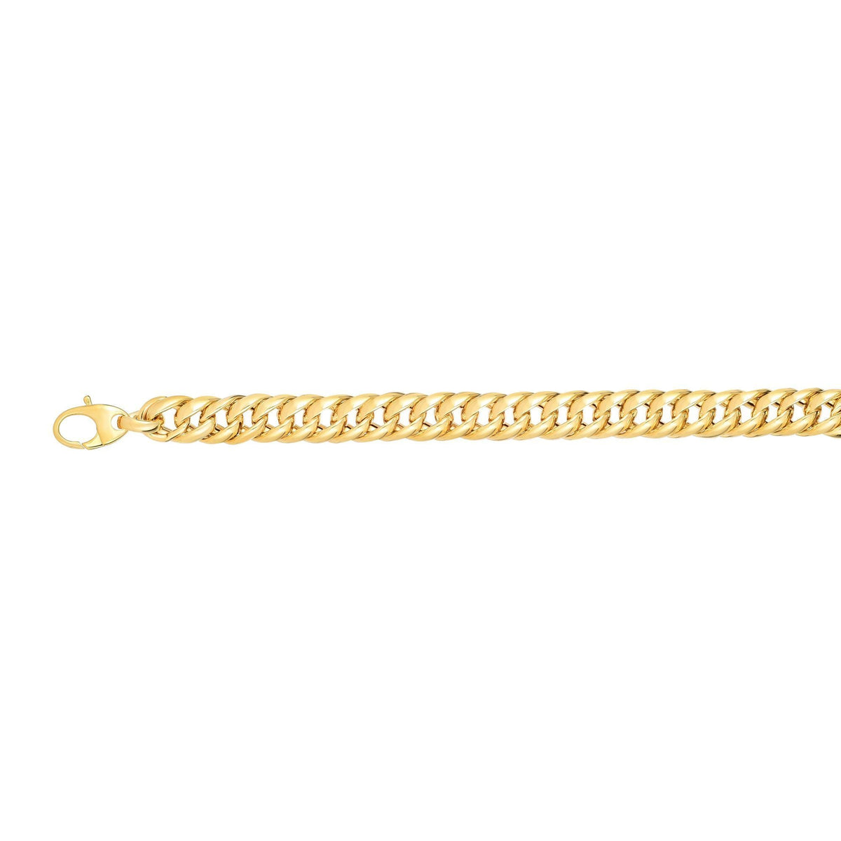14k Yellow Gold Miami Cuban Link Bracelet, 7.75" - JewelryAffairs