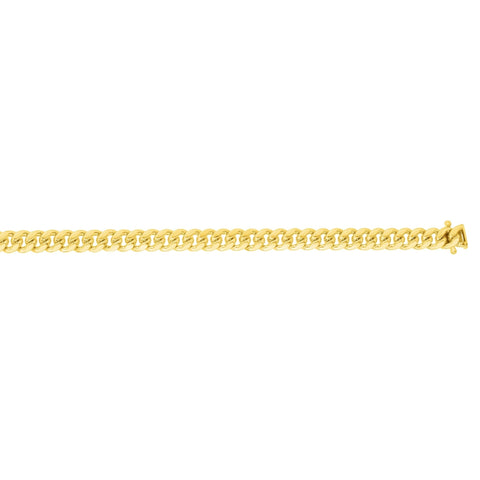 14k Yellow Gold Miami Cuban Link Chain Necklace, Width 11mm