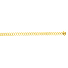 14k Yellow Gold Miami Cuban Link Chain Necklace, Width 11mm