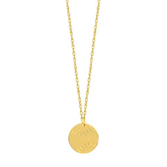 14K Yellow Gold Mini Baseball Necklace, 16" To 18" Adjustable - JewelryAffairs