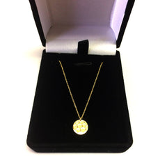 14K Yellow Gold Mini Soccer Ball Pendant Necklace, 16" To 18" Adjustable - JewelryAffairs