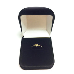 14K Yellow Gold Puffy Heart Ring, Size 7 - JewelryAffairs