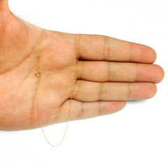 14k Yellow Gold Rope Chain Necklace, 0.4mm - JewelryAffairs