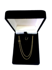 14k Yellow Gold Rope Chain Necklace, 0.6mm - JewelryAffairs