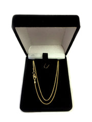 14k Yellow Gold Round Wheat Chain Necklace, 1.15mm - JewelryAffairs