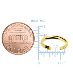 14K Yellow Gold Shiny Cuff Style Adjustable Toe Ring 3mm - JewelryAffairs