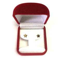 14k Yellow Gold Star Stud Earrings - JewelryAffairs