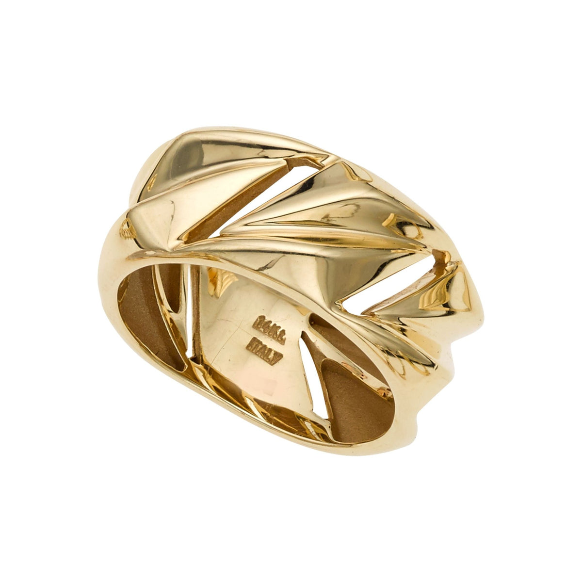 14k Yellow Gold Womens Band Ring, Size 7 - JewelryAffairs