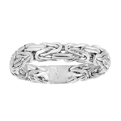 14Kt White Gold Byzantine Style Band - 4mm Wide - JewelryAffairs