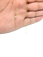 18k Yellow Gold Cable Link Chain Necklace, 0.7mm