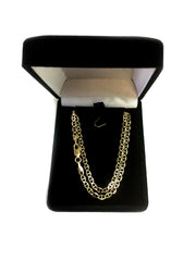 10k Yellow Gold Mariner Link Chain Bracelet, 3.1mm fine designer jewelry for men and women