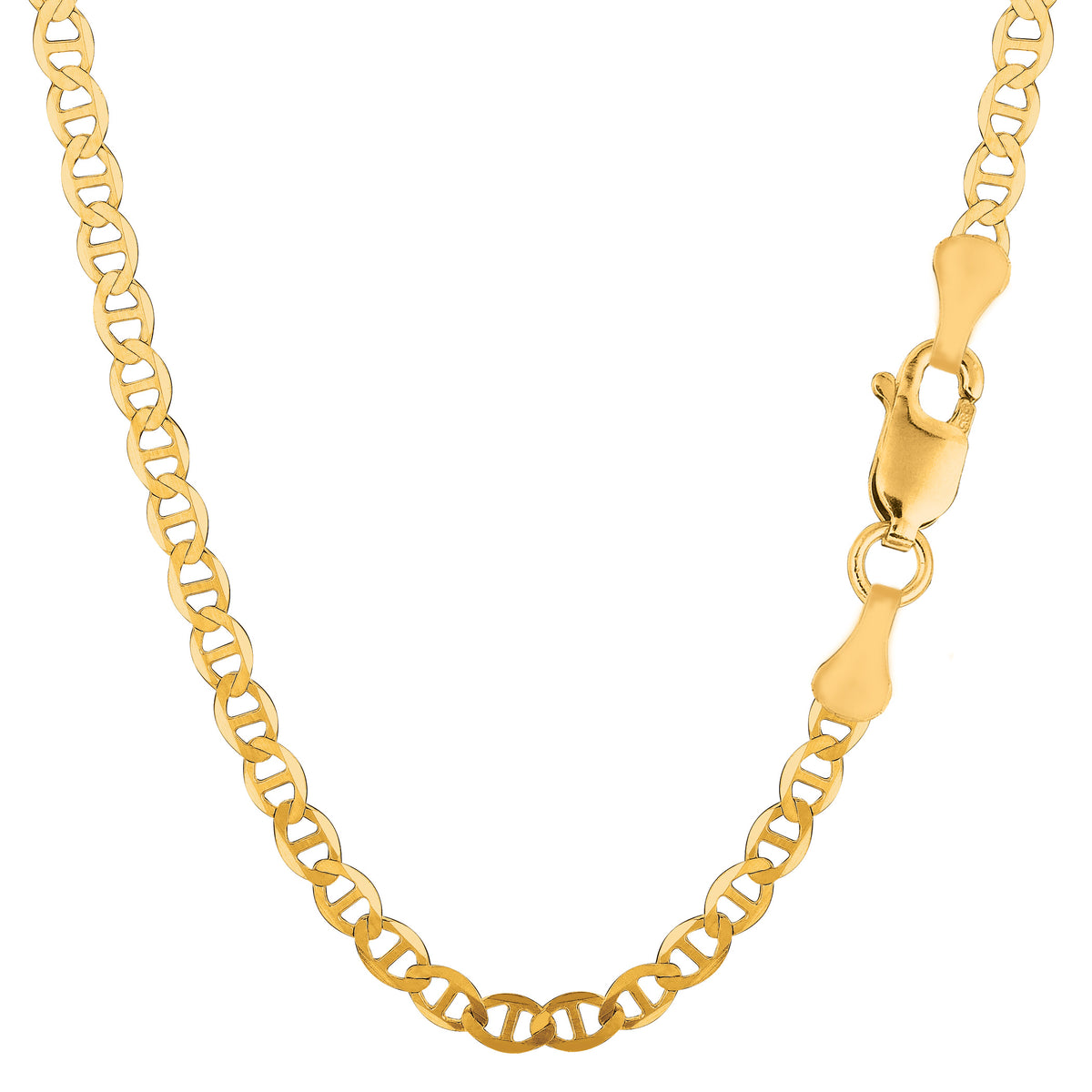 14K Yellow Gold Filled Solid Mariner Chain Bracelet, 4.5 mm, 8.5" fine designer jewelry for men and women