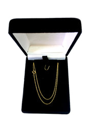 14k Yellow Gold Rope Chain Necklace, 0.6mm fine designer jewelry for men and women