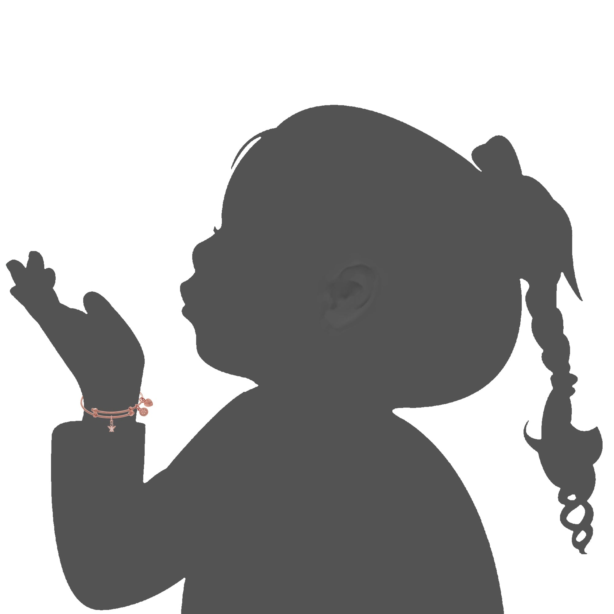 Angel Charm Adjustable Bangle Girls Bracelet - JewelryAffairs