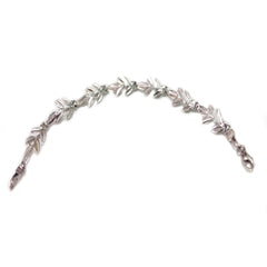 Sterling Silver Greek Olive Leafs Bracelet, 7" fine designer jewelry for men and women