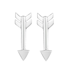 Sterling Silver Arrow Style Stud Earrings fine designer jewelry for men and women