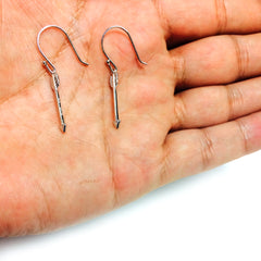 Sterling Silver Hanging Arrow Shape Drop Earrings fine designer jewelry for men and women