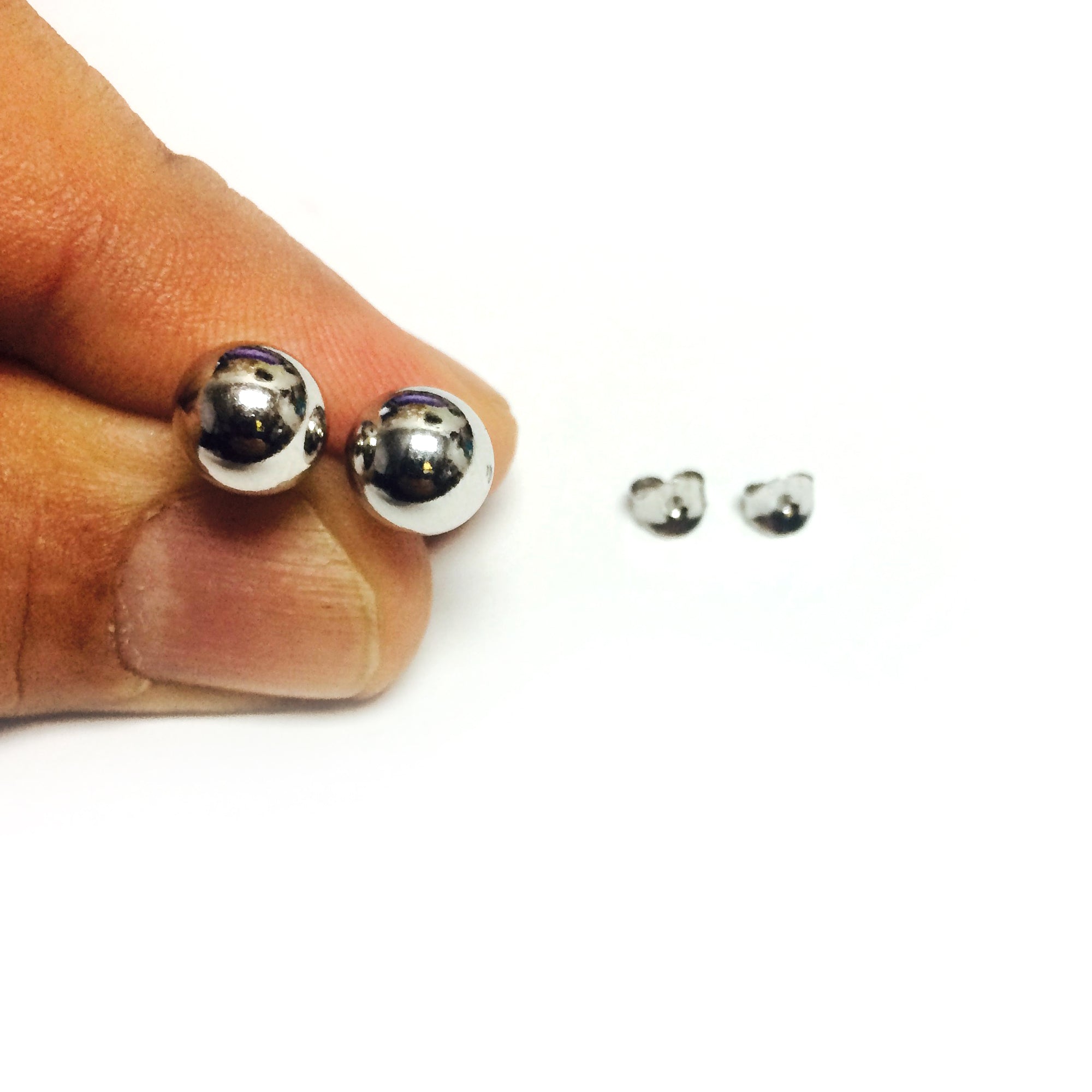 Sterling Silver Ball Stud Earrings fine designer jewelry for men and women