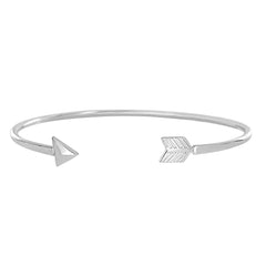 Sterling Silver Sideways Arrow Bracelet Cuff fine designer jewelry for men and women