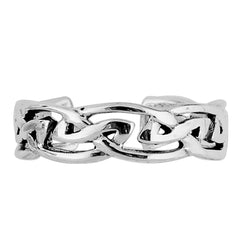 Sterling Silver Trinity Knot Cuff Style Adjustable Toe Ring fine designer jewelry for men and women