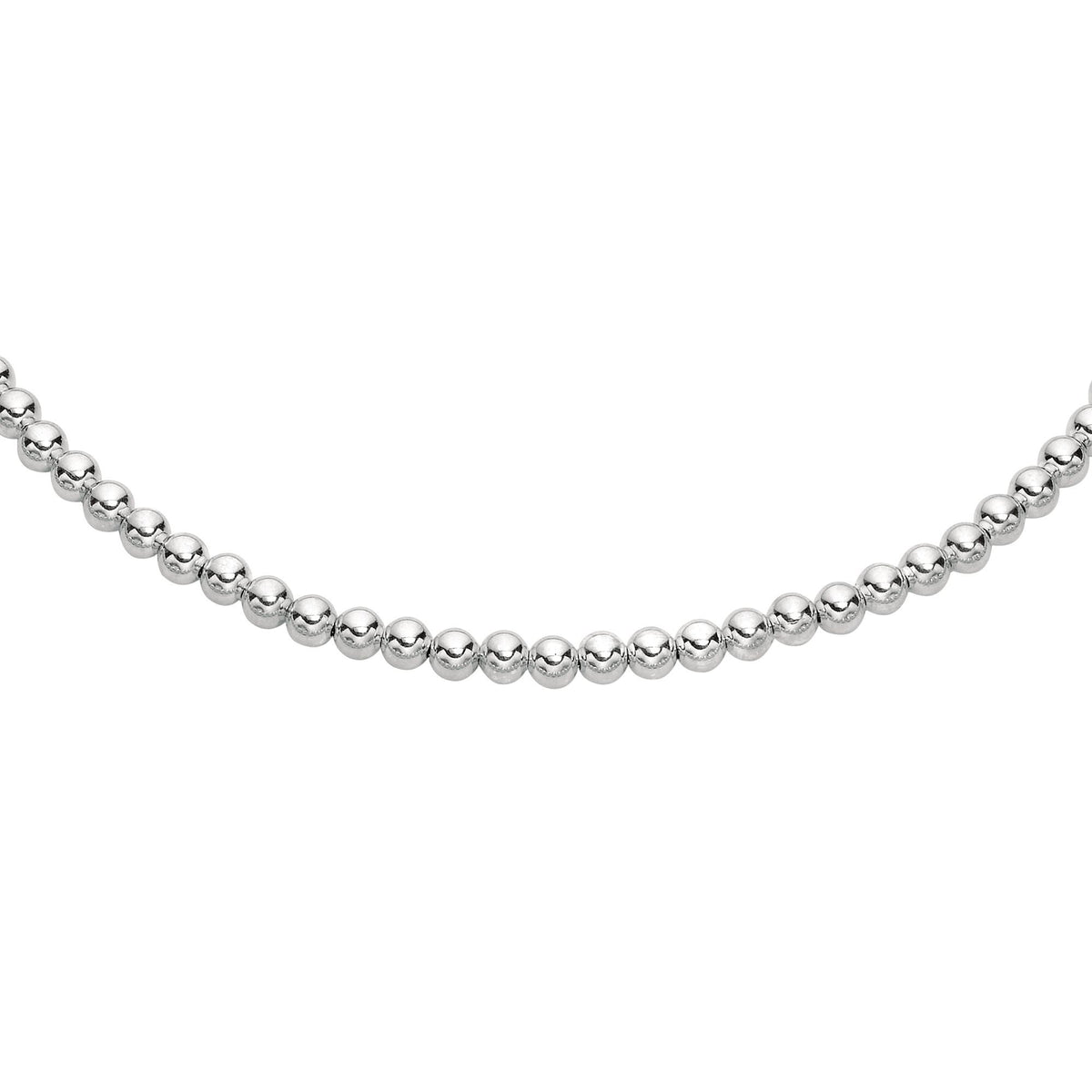 Sterling Silver Bead Women's Bracelet, 7.5"
