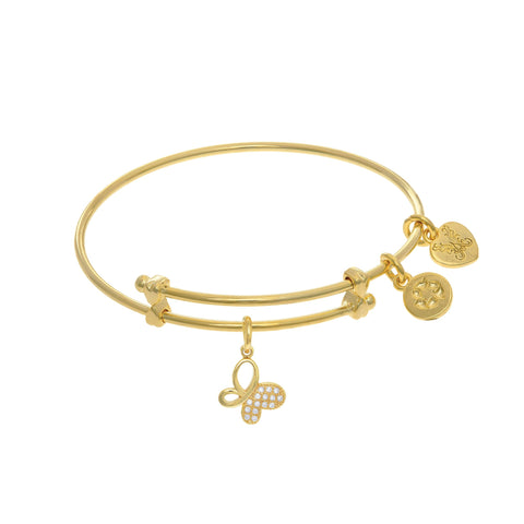 Butterfly Charm Adjustable Bangle Girls Bracelet