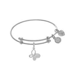 Butterfly Charm Adjustable Bangle Girls Bracelet