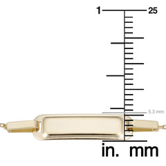 14k Yellow Gold ID Adjustable Baby Bracelet, 6.5"