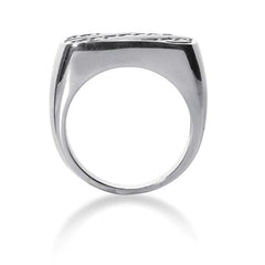 Diamond and Onyx Mens Ring in 14k white gold (0.33cttw, F-G Color, SI2 Clarity)