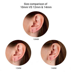14K Yellow Gold Endless Round Hoop Earrings fine designer jewelry for men and women