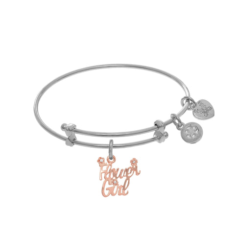 Flower Girl Charm Adjustable Bangle Girls Bracelet