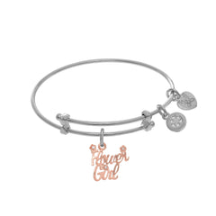 Flower Girl Charm Adjustable Bangle Girls Bracelet - JewelryAffairs