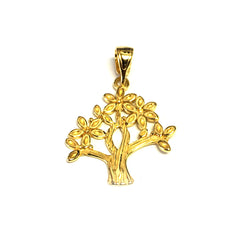 Sterling Silver 18 Karat Gold Overlay Plated Tree Of Life Pendant fine designer jewelry for men and women