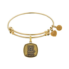 U.S. Army Wife Charm Expandable Bangle Bracelet, 7.25" fine designer jewelry for men and women