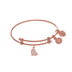 Heart Charm Adjustable Bangle Girls Bracelet - JewelryAffairs